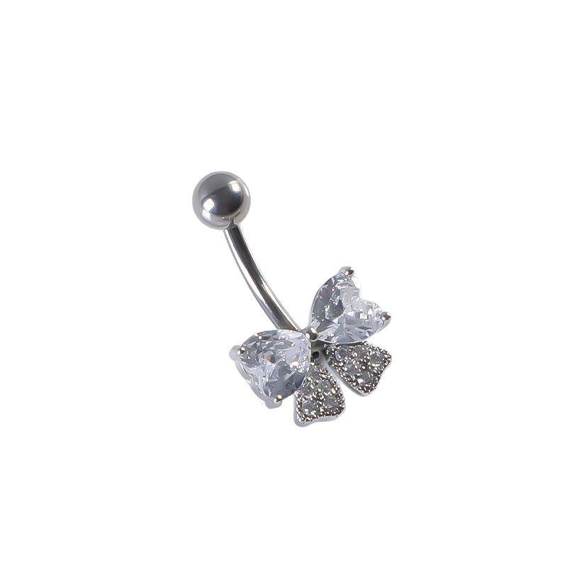 1Pcs Butterfly-shaped stainless steel belly button stud and belly button ring for abdominal piercing jewelry
