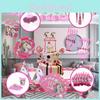 Magical Unicorn Kids Birthday Party Supplies Featuring Colorful Plates Cups And Banners