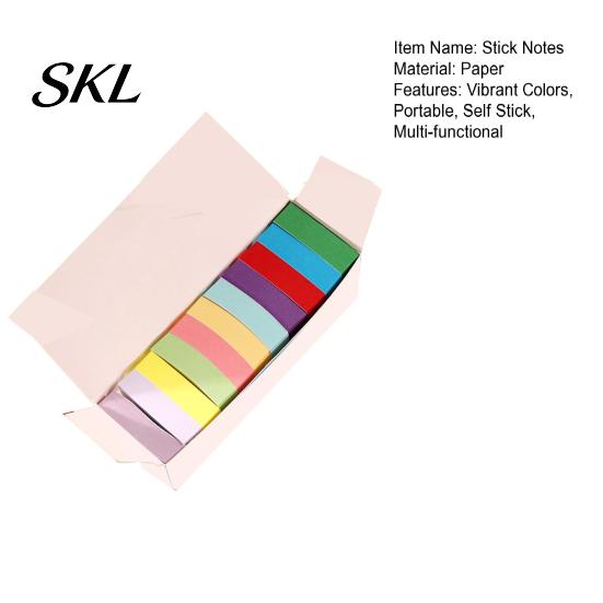 Removable Stick Notes 11 Pcs Notes, 1.5x1.5in Vibrant Colors Self-Stick Pads, 100 Bright Color Flags Sheets/Pad Memo Pads for Study Daily Organization