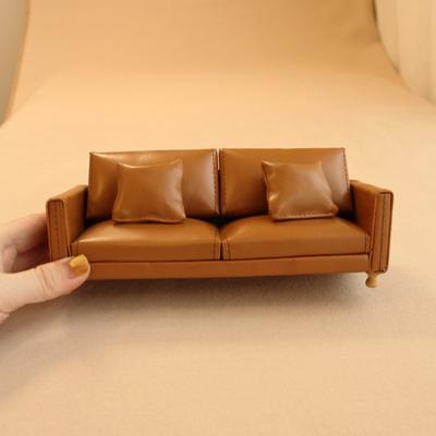 Modern Doll House Single/Love Seat Sofa Model Figure 1/12 Scale PU Furniture Safe Kids Creative Doll House Furniture