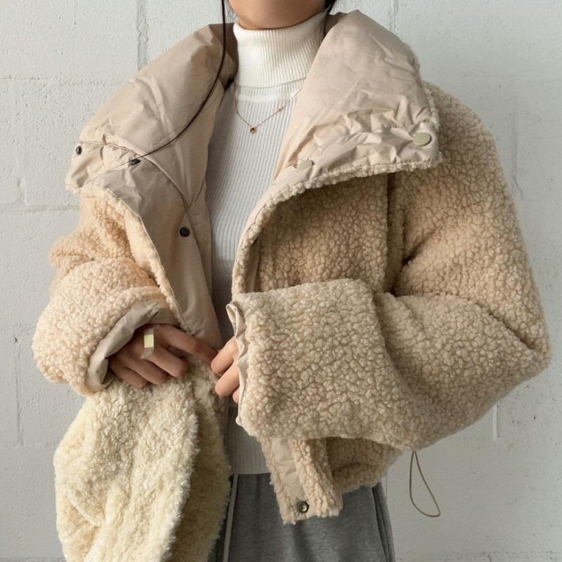 Women Wear Lamb Wool Cotton Jackets On Both Sides, and Small People In Autumn and Winter Are Now Popular with New European Models.