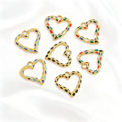 Stainless Steel & Titanium Heart Charm Necklace Pendant
