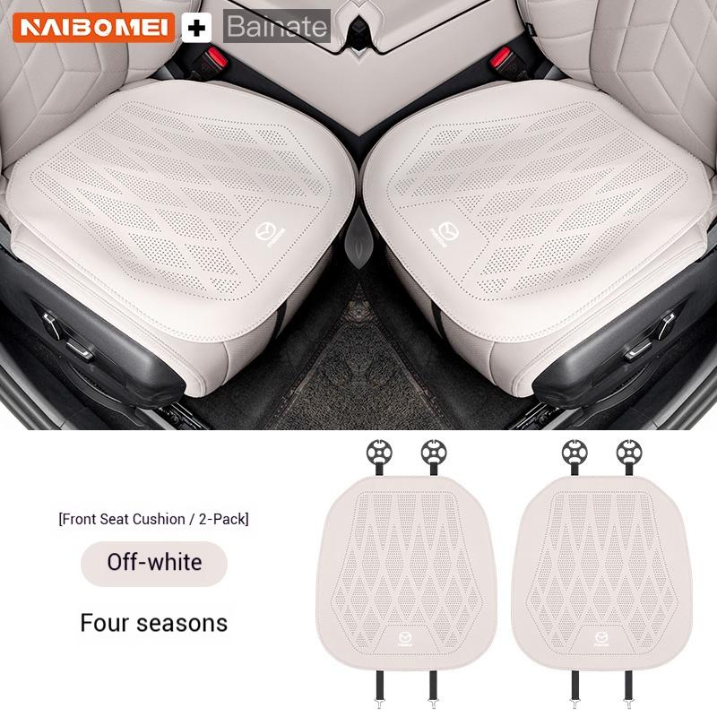 Nappa Leather Car Seat Cushion, Non-Slip All-Season Auto Cushion Pad For Mazda 2 3 6 Axela Atenza CX-30 CX-5 CX-8 MX-5 RX-8 RX7