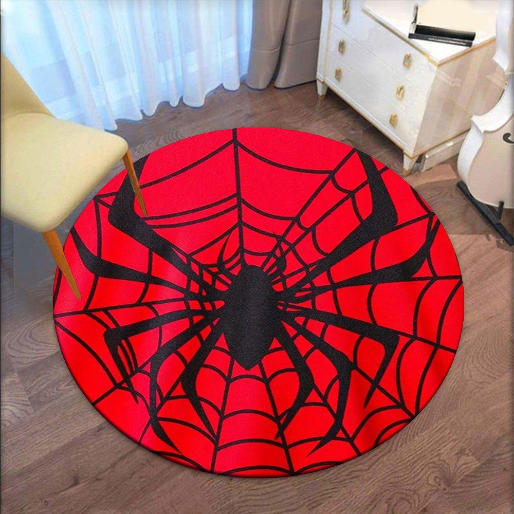 Spider Web Circle Sticker - Halloween DecorationRound Non-Slip chair mat chair carpet for office Rugs for Office Decor Gift For Valentine's Day Mother
