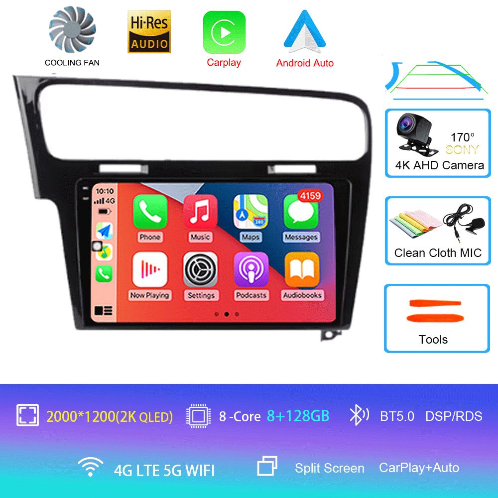 For Volkswagen VW Golf 7 MK7 GTI 2011 - 2021 Car Radio carplay screen HD Multimedia Android 14 GPS Stereo New Video Player