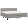 Maison Exclusive - Sommier à lattes de lit avec matelas LED Gris clair 180x200 cm