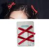 Bowknot Hair Clip Female Girls Hair Pins Mini Grab Clips with Ribbon Design Hair Accessories for Daily Wear and Parties
