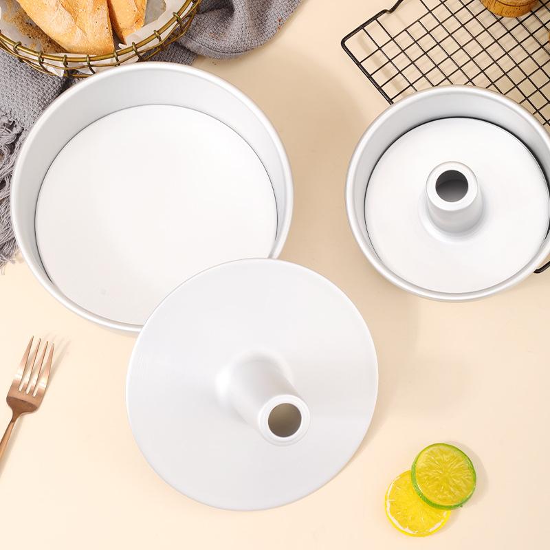 Round Middle Hole Chiffon Cake Toast Bread Pan Removable Bottom Hollow Chimney Mold Diy Baking Tools Bake Model Bread Box