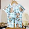 Kids Cotton Summer Outfit Set - Short Sleeve T-Shirt & Shorts 2-Piece Pajamas for Boys and Girls Clothing Sets