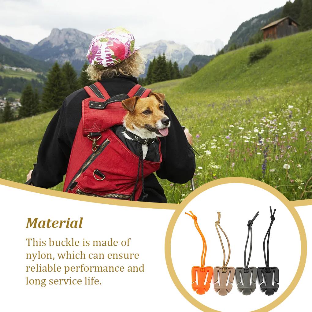 4Pcs Backpack Buckle Mini Tactical Clips Multifunctional Elastic Strings Carabiner Household Outdoor Camping Bag Tools