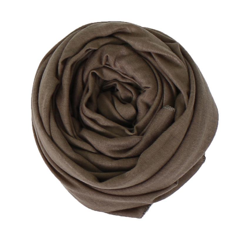 Solid Color Mercerized Cotton Women's Scarf - Spring/Summer, High-Quality, Elastic, Breathable, Indian-Style, Sweat-Wicking, BS82