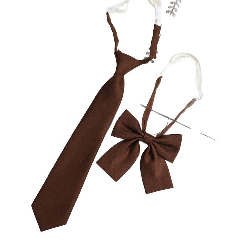 Jk Japanese College Style Tie Female Lazy Free Black Red Student Casual Gray Small Tie Tie Flower