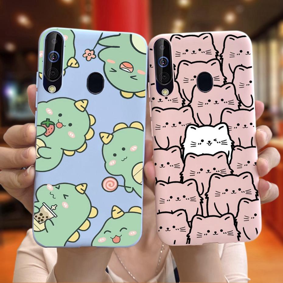 Phone Case For Samsung Galaxy A60 Cute Cartoon Candy Color Soft Silicon TPU Cases For Samsung M40 A60 SM-A606F A606Y M405F