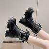 Large Size 35-42 Spring New Thick-soled Martin Boots Heightened Muffin-bottom Locomotive Boots