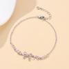 Bow Heart Zircon Bracelet for Women Simple Trendy Design Unique Cute Sweet Fashion Jewelry