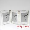 7 And 5 Inch Double Sided Transparent Fold Dual Photo Frame For Home Decor