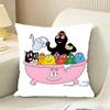 Cute Cartoon B-B-Barbapapas Cushion Cover Reversible Plush Pillow Cover For Car Sofa Bedroom Decorative Gift Pillowcase