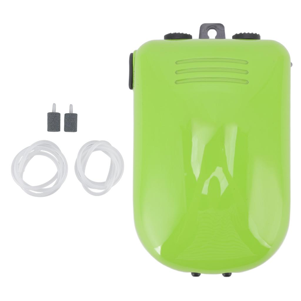 Aquarium Oxygen Pump Quiet Rechargeable 2 Outlets Mini Fish Tank Air Bubbler Pump for Fishing Home