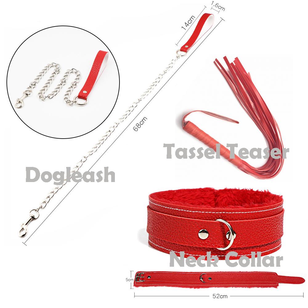 Couple  Adult Toy Flirt Teaser Neck Collar Leash Sex Toy Set SM Slave Erotic Games Toys Tassel Spank Dog Role Play 18+ Toys