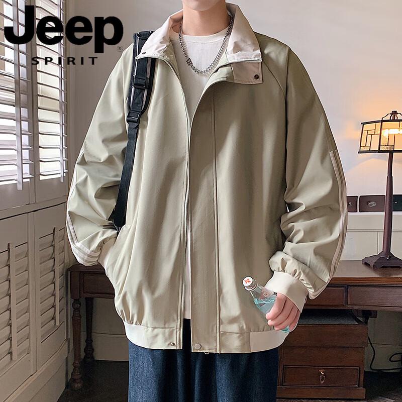 

JEEP SPIRIT Men s Loose Fit Side Stripe Casual Jacket XL