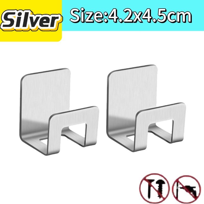 Stainless Steel Kitchen Sink Sponge Holder Tray Drainer Rack Self Adhesive Hook Sink Storage Holder Kitchen Accessories