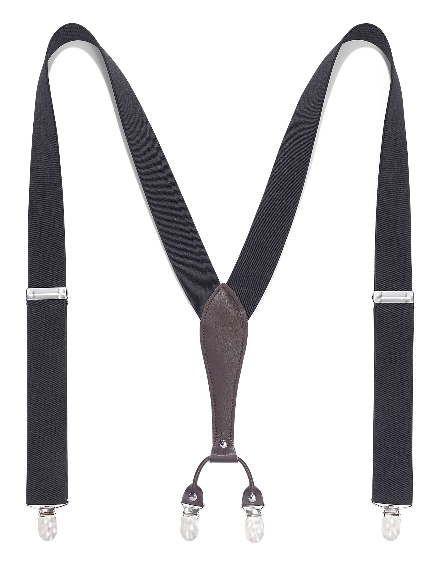 

HISDERN Черная широкая подарочная коробка Регулируемая эластичная надежная с 6 популярными подарками Мужские Y-образные подтяжки, 35 мм, Стильные, В комплекте, Ремешок, Зажимы, Предмет,