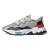 adidas Ozweego pilki, miglotai mėlyni unisex sportbačiai, pilki-du pagrindiniai-juodi FX6058