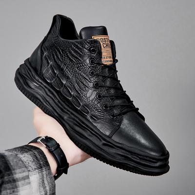 Fashion Italy Winter Boots Plus Velvet Boots High Quality High Top Men's Shoes Adult Boots Men's Business Leather Ankle Boots Snow Boots
