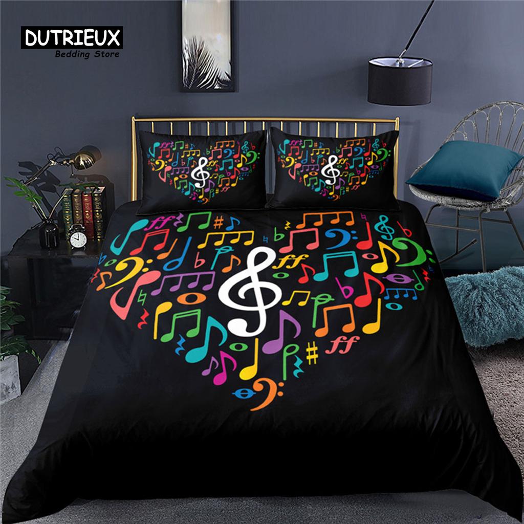 Luxury 3D Color Guitar Print Home Living Duvet Cover Pillowcase Kids Bedding Set Queen and King EU/US/AU/UK Size Bedding Sets