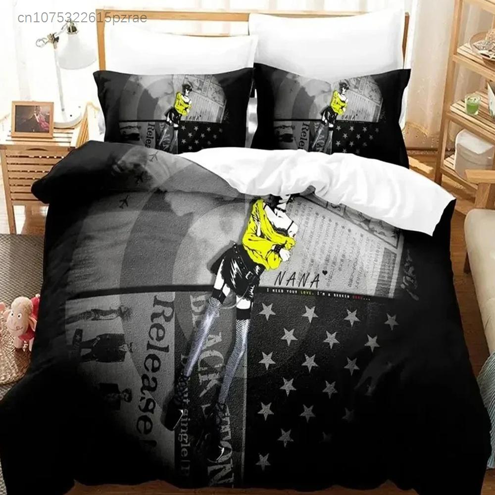 Anime NANA Bedding Set For Bedroom Soft Modern Bedspreads Comefortable Kids Duvet Cover Quilt Cover And Pillowcase