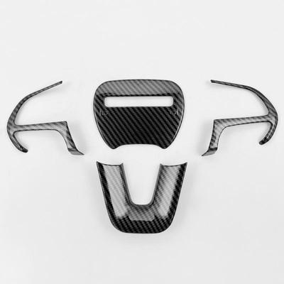Pegatina de Volante de Fibra de Carbono para Interior de Dodge Challenger 2015-2021
