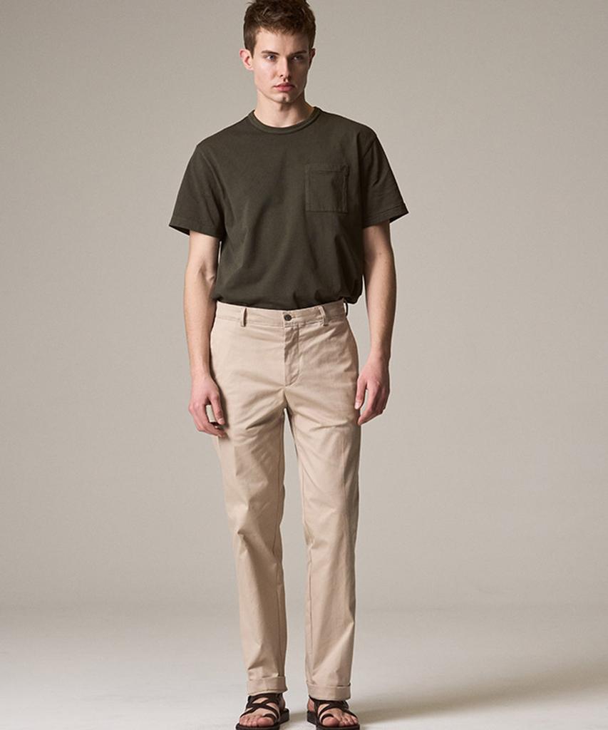 Laijeuaenbillou [Authentic] Authentic Supima 265 Regular Straight Chino Pants Khaki