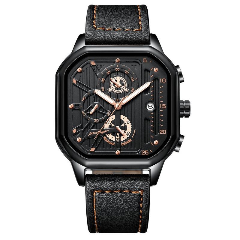 Top Neue Wasserdichte Leuchtende Multifunktionale Herrenuhr Mode Quarz Elegante Armbanduhr