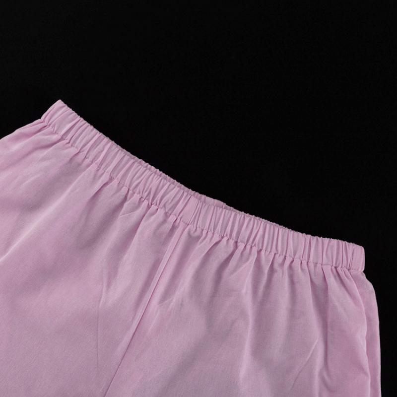 Summer Chic Women'S Set Solid Color Cotton Linen Two Piece Set Fashion Ruffles Sleeveless Tank Top With Wide Pants Outfit Female