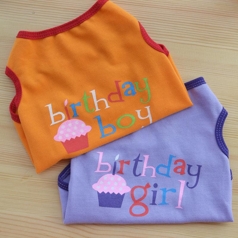 Pet Puppy Summer Vest Birthday Dress T-shirt Clothes