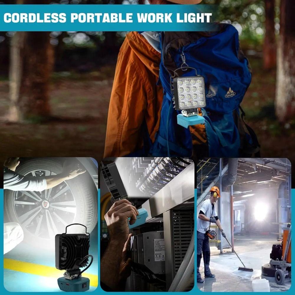 Easy Install Outdoor Work Light USB-C Quick Charge Electric Torch LED Working Lamp Camping Lamp