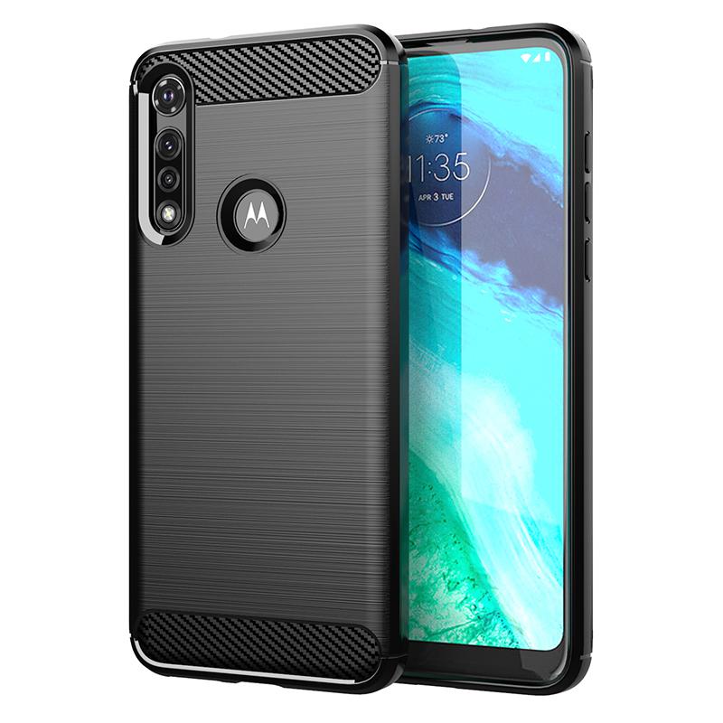 For Motorola Moto G Fast Power Case Cover Moto G5S G6 G7 G8 G9 Plus Play Soft Rubber Shockproof Bumper Carbon Fiber Phone Case