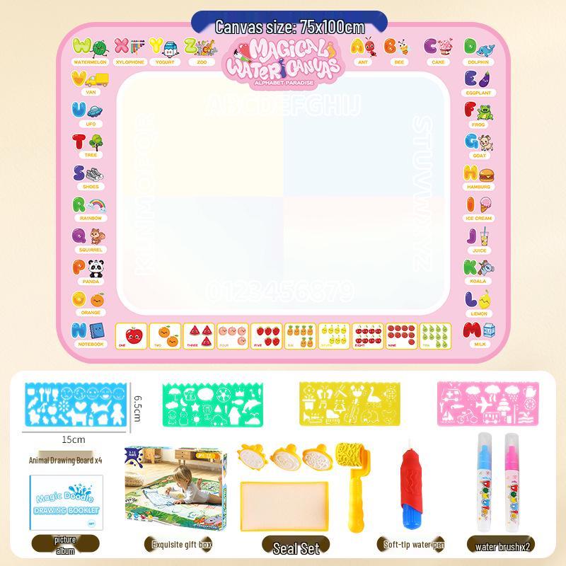 Extra-Large Magic Water Drawing Mat for Kids - Reusable Water Writing Cloth & Graffiti Canvas