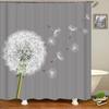 beautiful dandelion flower printing shower curtain polyester waterproof curtain with hook bathroom curtain home decoration