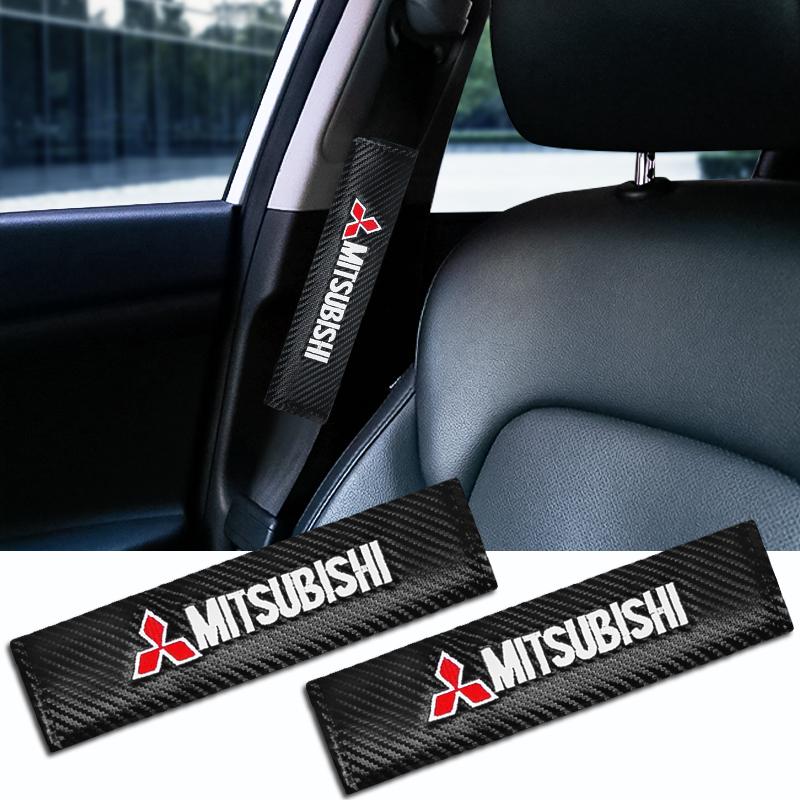 Car Shoulder Cover Cushion Seat Belt Pad Seat Belt Cover For Mitsubishi Outlander Ralliart ASX Pajero Lancer Space Star Eclipse
