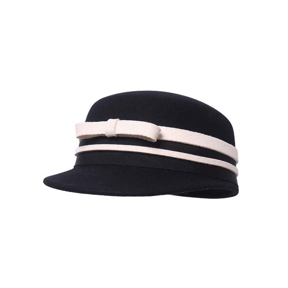 Vintage Looking Horse Riding Formal Hat Bow Fashion Knights Cap Peaked Flat Cap Fashion Show