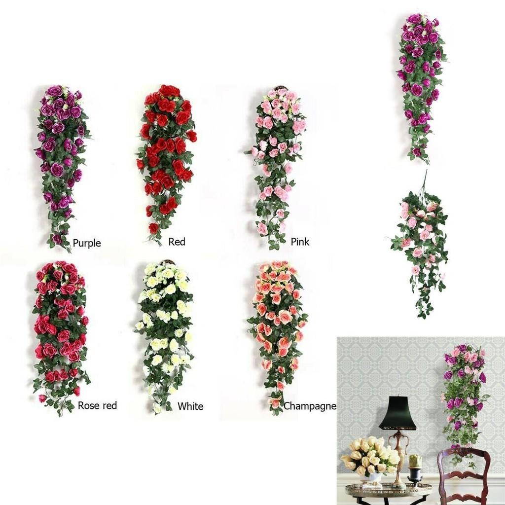 Exquisite 90cm Artificial Flower Garland With Colorful Silk Roses And Vibrant Ivy For Wall Decoration