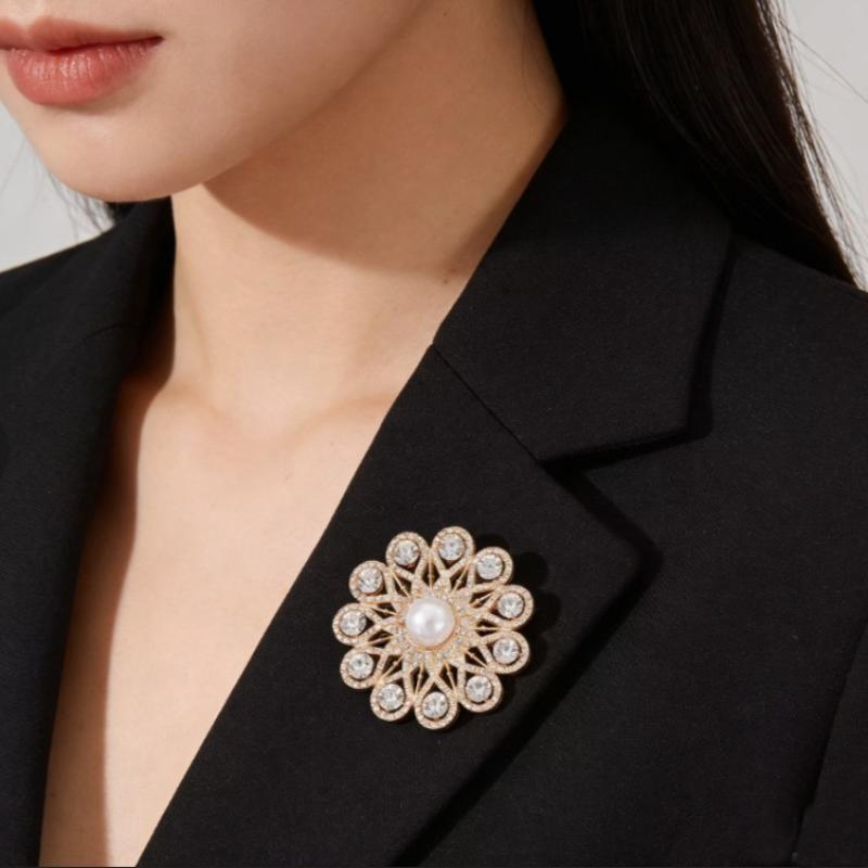 Mode Strass Perlen Sonnenstil Broschen für Damen Kleid Kleidung Mantel Schmuck Accessoires Geschenke
