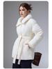 European Winter Stand Collar Cotton Jacket with Belt - Elegant and Versatile Outerwear