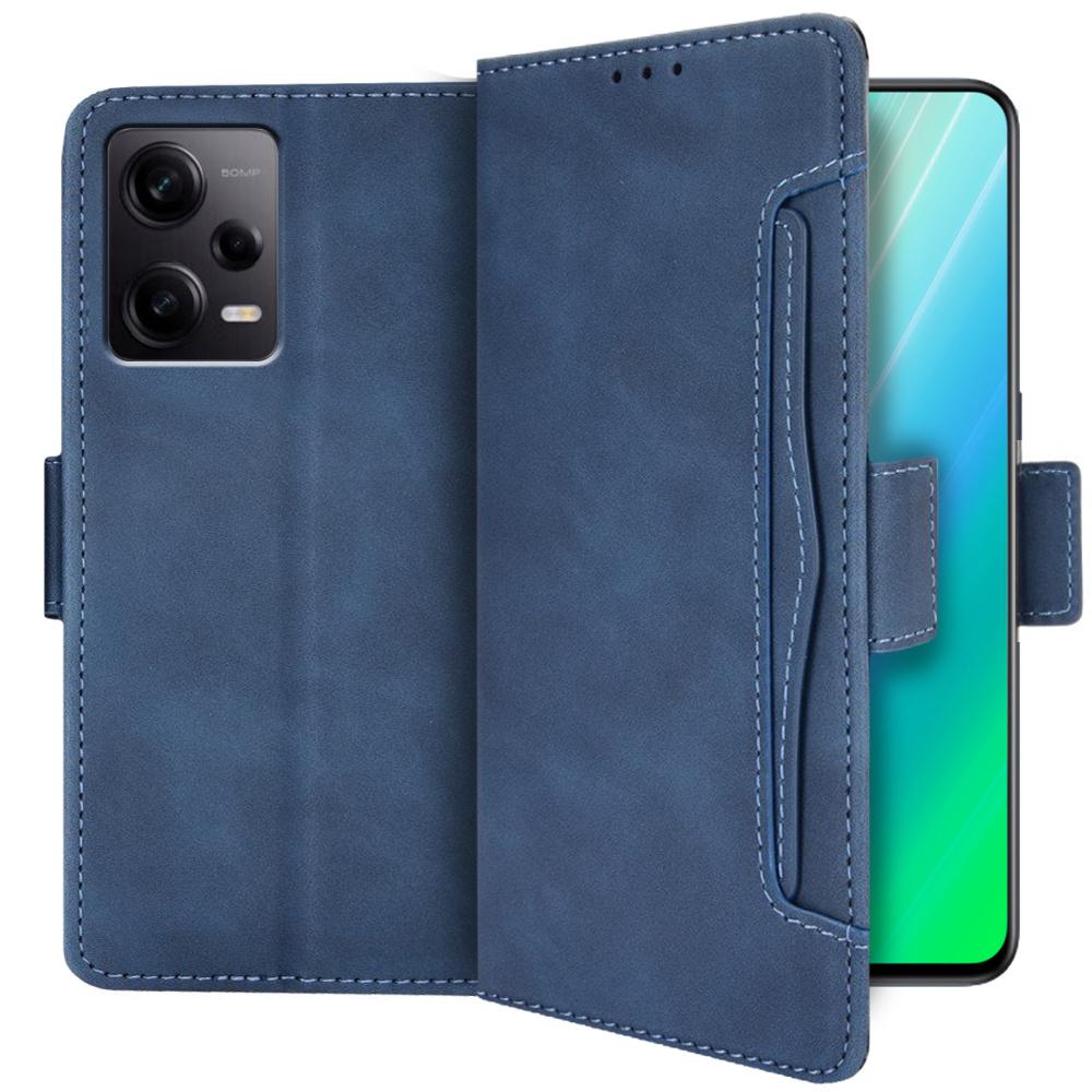 Flip Case for Xiaomi Redmi Note 12 Pro 5G, Card Slot, Navy Blue