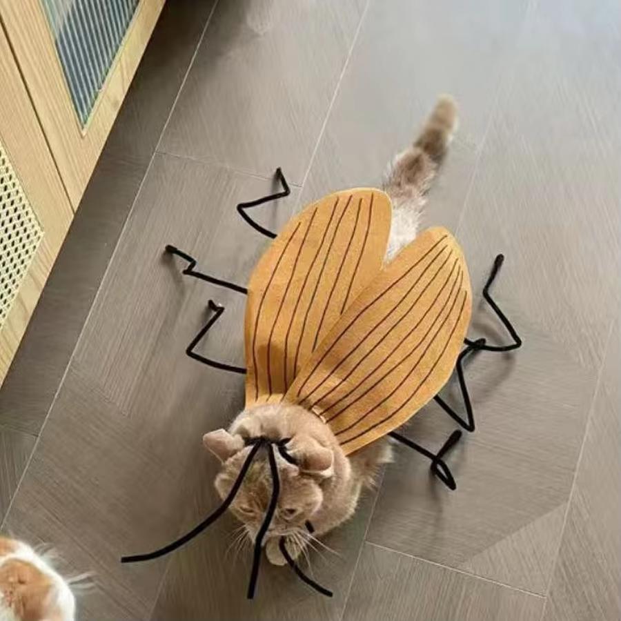 

Pet Costume Cat Dog Cockroach Handmade DIY Cosplay Clothing Funny Pet Halloween wacky Costume Party