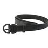 [Zanna Bianca] Cintura con Spilla, Nera, Semplice, Retrò, Elegante, Formale, Uomo & Donna BT642 (Nero)