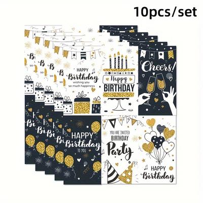 10pcs New Happy Birthday Candy Decorative Stickers Birthday Party Creative Chocolate Stickers