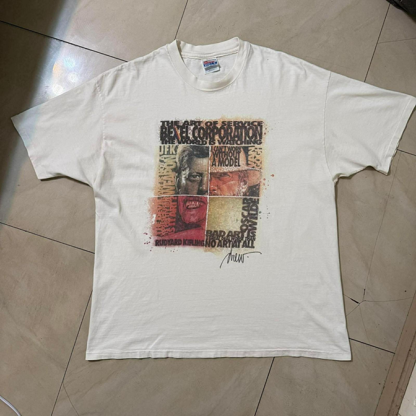 Hanes Beefy-T Men s White Cotton Graphic Logo Crew Neck Short Sleeve 2XL Unisex T-Shirt XXXL