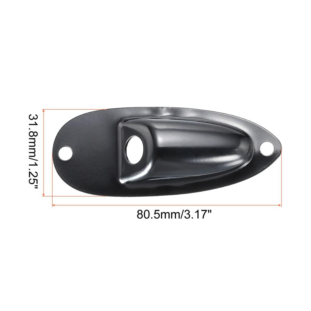 uxcell Guitar Input Jack Socket Plate Output Load Jack Black Replacement Parts for Electric Guitar